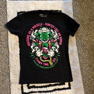 Violent gentleman hockey graphic T shirt